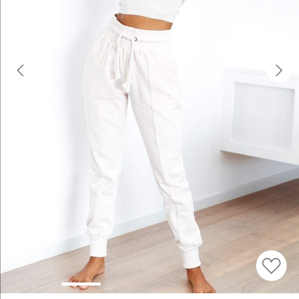 NWT Lounge Underwear Rope Cord Joggers Cream